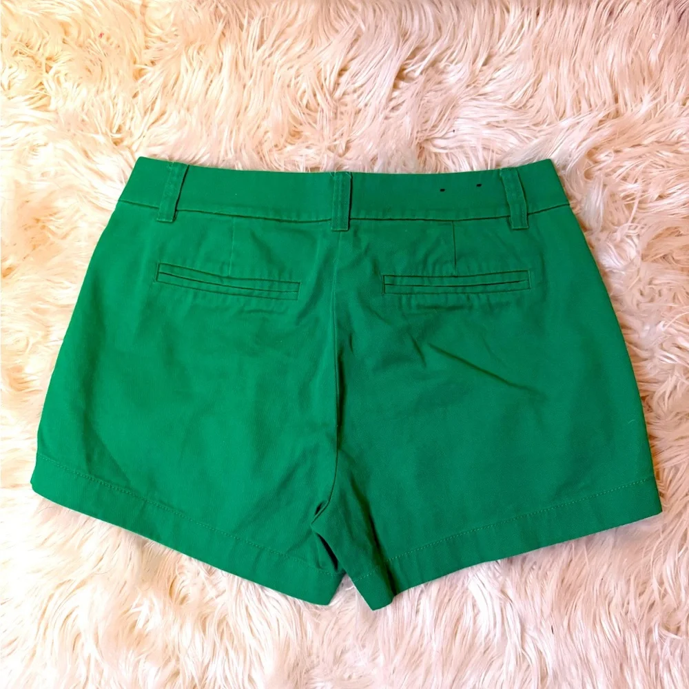 J. Crew‎ High Waist Green Shorts with Tailored Fit